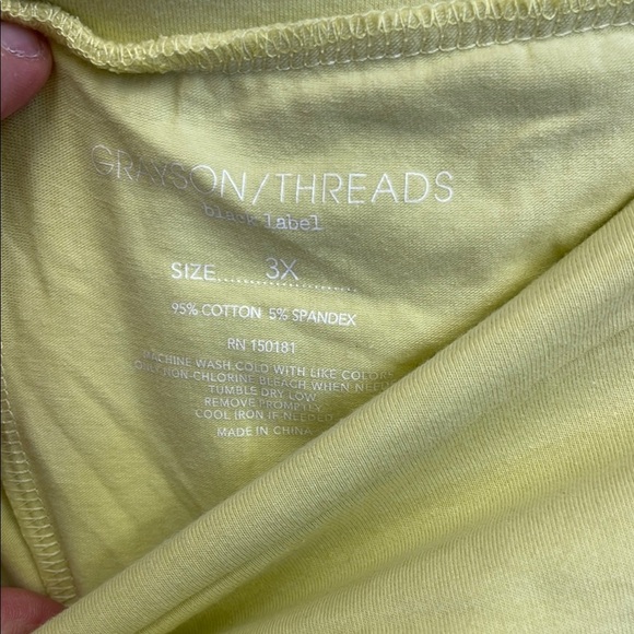 Grayson Threads Yellow Green Pleated A-Line Skirt 3x - Picture 2 of 4